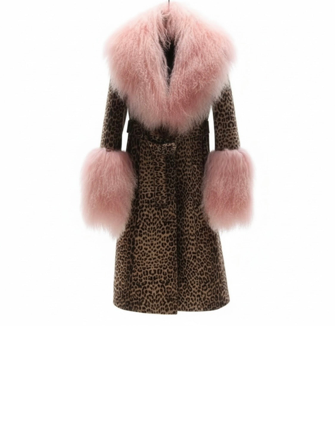 Leopard Mongolian Trench Coat