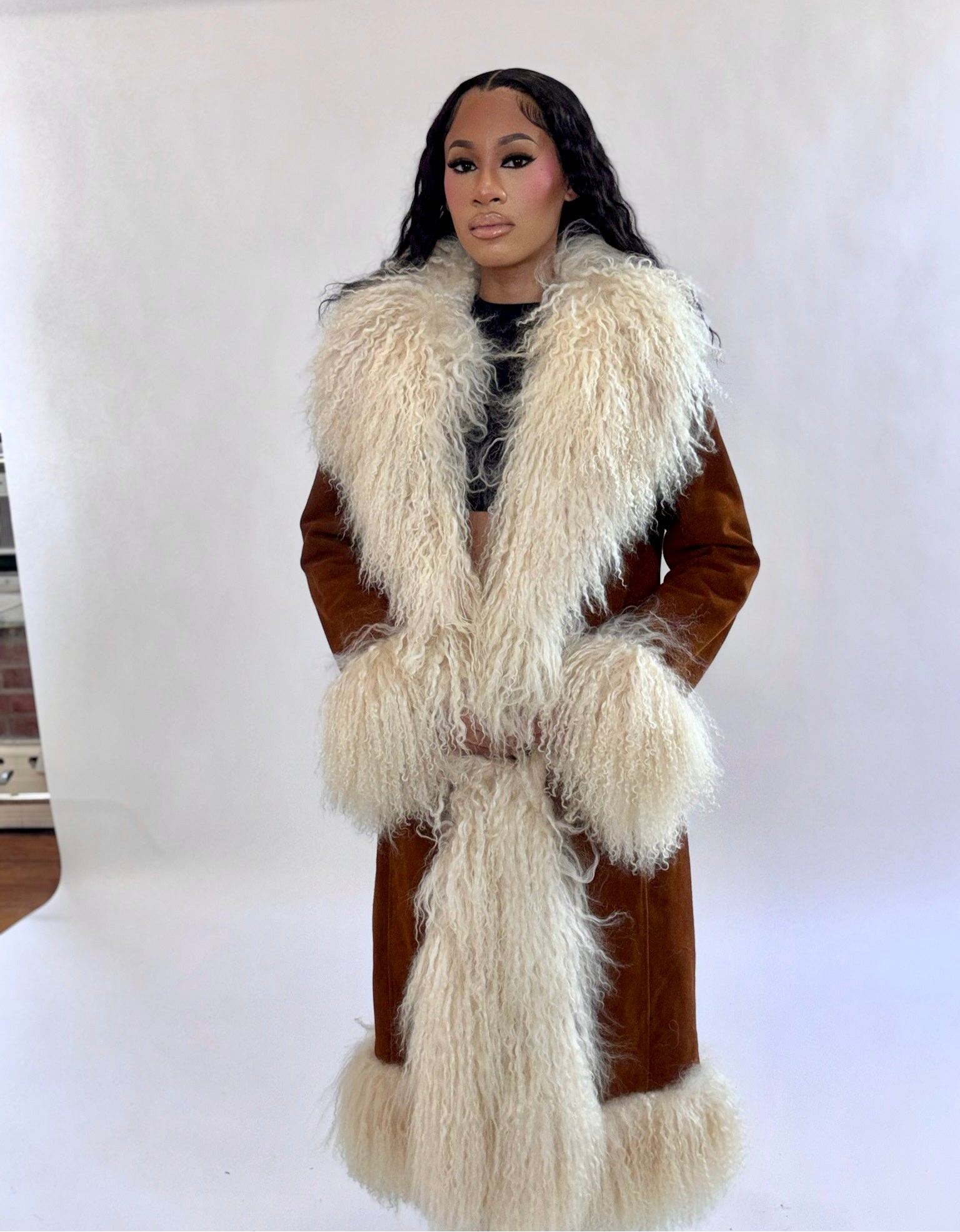 Shearling Trench Coat