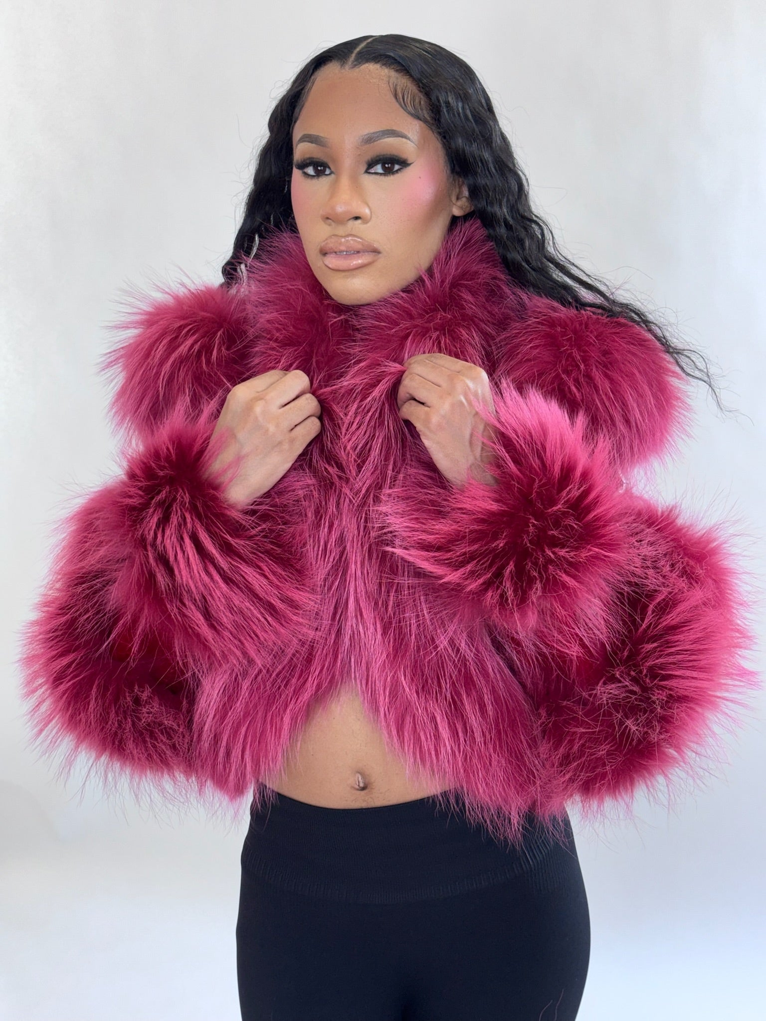 Fuchsia Leather Jacket